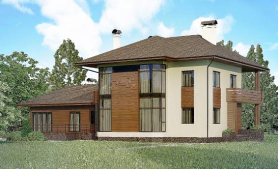 300-001-П Проект двухэтажного дома, уютный загородный дом из кирпича Опочка | Проекты домов от House Expert