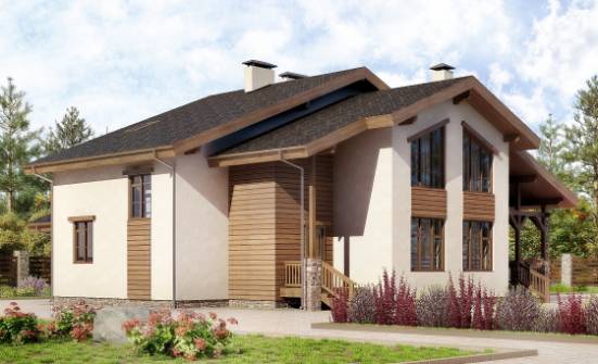 240-003-П Проект двухэтажного дома с мансардой, уютный дом из кирпича Великие Луки | Проекты домов от House Expert