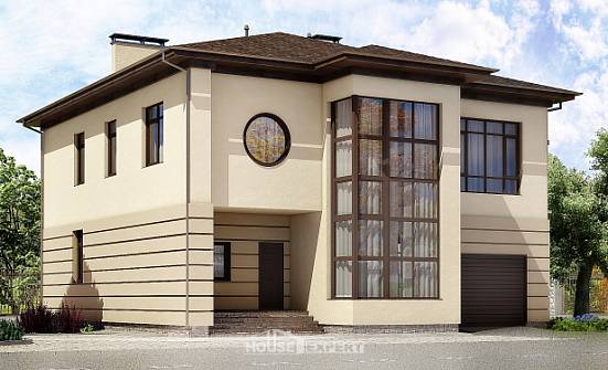 300-006-П Проект двухэтажного дома и гаражом, современный дом из кирпича Пыталово | Проекты домов от House Expert