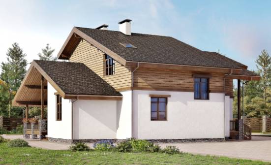 210-006-П Проект двухэтажного дома с мансардой, красивый загородный дом из кирпича Невель | Проекты домов от House Expert