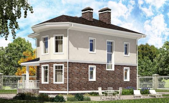 120-001-Л Проект трехэтажного дома, простой домик из поризованных блоков Невель | Проекты домов от House Expert