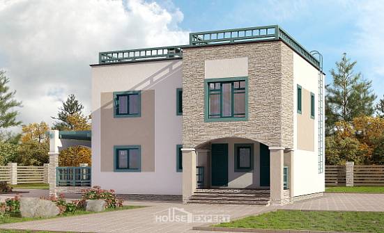 150-010-П Проект двухэтажного дома, современный дом из кирпича Невель | Проекты домов от House Expert