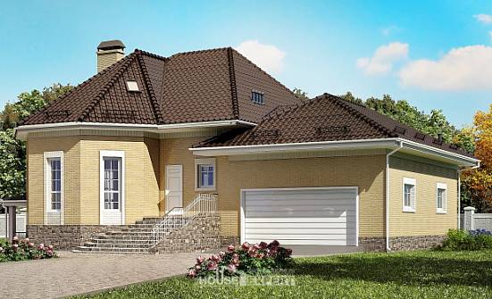 400-001-П Проект трехэтажного дома с мансардой, гараж, современный загородный дом из бризолита Псков | Проекты домов от House Expert