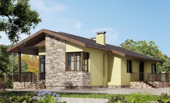 130-007-Л Проект одноэтажного дома, классический домик из газобетона Опочка | Проекты домов от House Expert