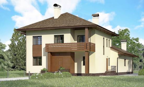 300-001-П Проект двухэтажного дома, уютный загородный дом из кирпича Опочка | Проекты домов от House Expert