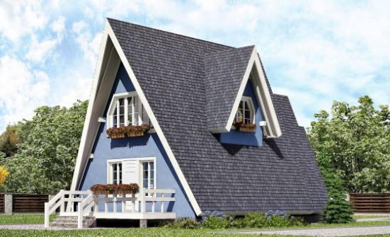 100-002-П Проект двухэтажного дома мансардой, красивый загородный дом из дерева Невель | Проекты домов от House Expert