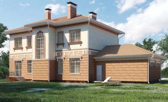 285-001-Л Проект двухэтажного дома и гаражом, красивый дом из кирпича Опочка | Проекты домов от House Expert