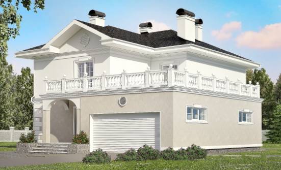 340-002-П Проект двухэтажного дома и гаражом, уютный домик из кирпича Псков | Проекты домов от House Expert