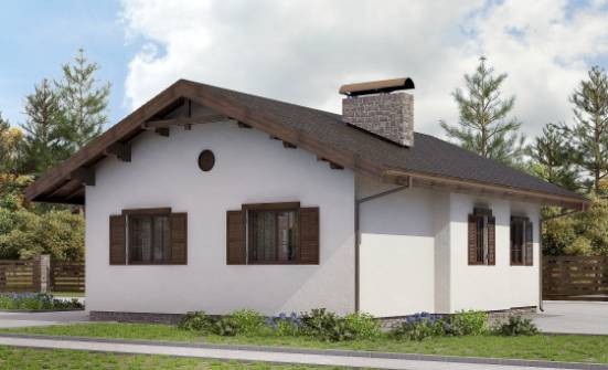 090-002-П Проект одноэтажного дома, небольшой домик из кирпича Великие Луки | Проекты домов от House Expert