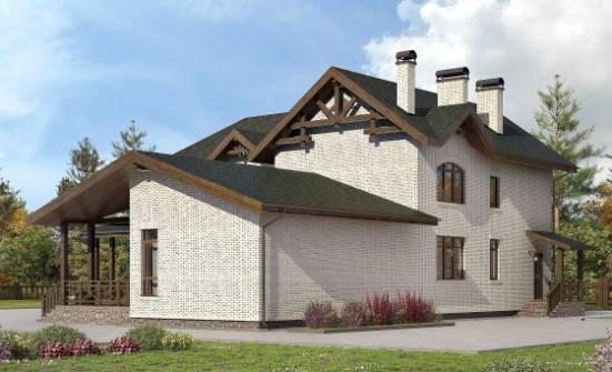 340-004-Л Проект двухэтажного дома, просторный домик из блока Псков | Проекты домов от House Expert