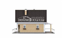 130-004-П Проект двухэтажного дома с мансардой, экономичный коттедж из арболита Пыталово, House Expert