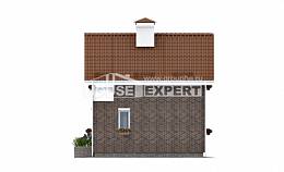 045-001-Л Проект двухэтажного дома с мансардой, доступный коттедж из керамзитобетонных блоков Псков, House Expert
