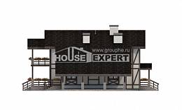 250-002-Л Проект двухэтажного дома мансардный этаж, гараж, современный коттедж из кирпича Пыталово, House Expert
