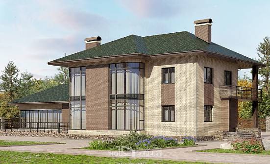 305-003-П Проект двухэтажного дома, огромный домик из арболита Опочка | Проекты домов от House Expert