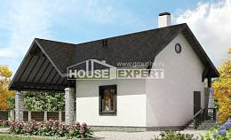 060-001-П Проект двухэтажного дома мансардой и гаражом, миниатюрный домик из арболита, Пыталово