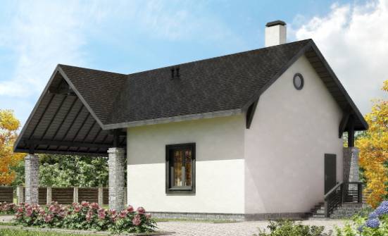 060-001-П Проект двухэтажного дома с мансардой и гаражом, классический домик из пеноблока, Невель