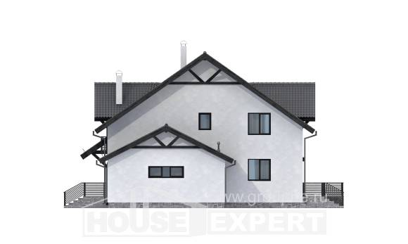 290-003-П Проект двухэтажного дома мансардой, большой коттедж из пеноблока Пыталово, House Expert