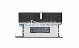 180-001-П Проект двухэтажного дома мансардный этаж и гаражом, простой коттедж из поризованных блоков Невель, House Expert