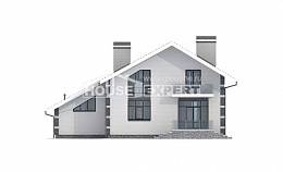 180-001-П Проект двухэтажного дома мансардой, гараж, классический коттедж из газосиликатных блоков Пыталово, House Expert