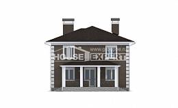 185-002-П Проект двухэтажного дома, бюджетный загородный дом из твинблока Невель, House Expert