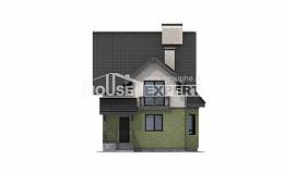120-003-П Проект двухэтажного дома с мансардой, простой загородный дом из поризованных блоков Великие Луки, House Expert