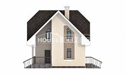 125-001-Л Проект двухэтажного дома мансардой, современный домик из газобетона Невель, House Expert