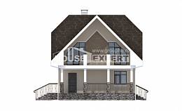 125-001-Л Проект двухэтажного дома с мансардным этажом, красивый коттедж из бризолита Пыталово, House Expert