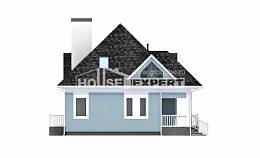 110-001-Л Проект двухэтажного дома мансардой, скромный дом из газосиликатных блоков Великие Луки, House Expert