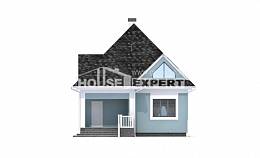 110-001-Л Проект двухэтажного дома мансардный этаж, скромный домик из арболита Опочка, House Expert