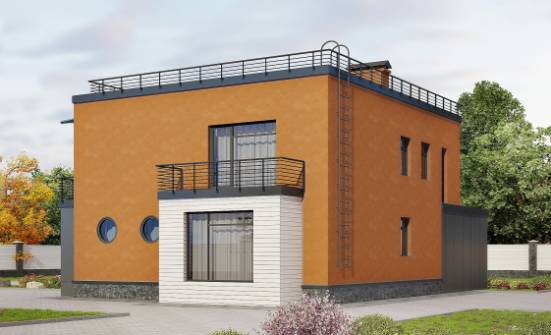 260-002-Л Проект двухэтажного дома, гараж, просторный дом из бризолита, Опочка