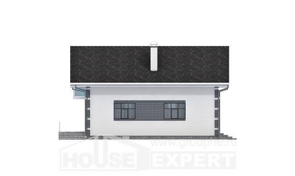 180-001-П Проект двухэтажного дома с мансардой и гаражом, современный домик из бризолита Великие Луки, House Expert