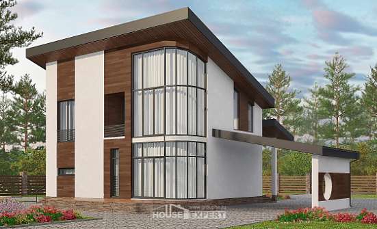 230-001-П Проект двухэтажного дома с мансардой, красивый дом из кирпича, Пыталово