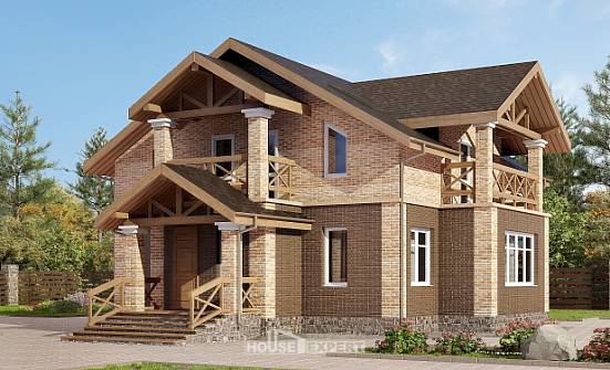 160-014-П Проект двухэтажного дома, простой загородный дом из арболита Невель | Проекты домов от House Expert