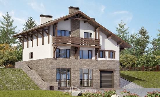 305-002-П Проект трехэтажного дома мансардный этаж, красивый дом из кирпича Опочка | Проекты домов от House Expert