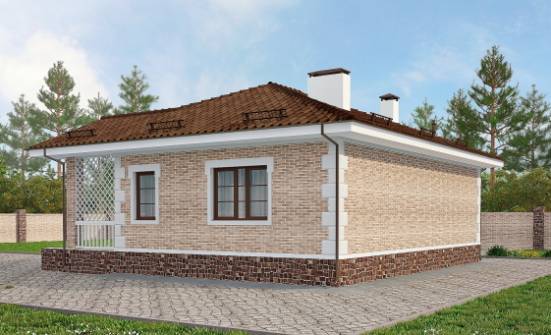 065-002-П Проект бани из кирпича Пыталово | Проекты одноэтажных домов от House Expert