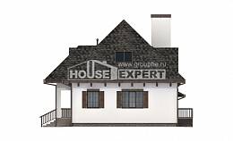 110-002-Л Проект двухэтажного дома мансардный этаж и гаражом, экономичный домик из газобетона Пыталово, House Expert