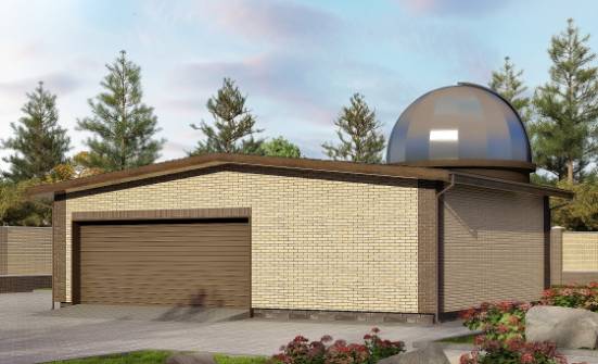 075-001-Л Проект гаража из кирпича Опочка | Проекты домов от House Expert