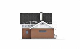 120-002-Л Проект двухэтажного дома мансардой и гаражом, недорогой загородный дом из керамзитобетонных блоков, Пыталово