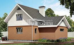 120-002-Л Проект двухэтажного дома с мансардой, гараж, недорогой загородный дом из арболита Псков, House Expert