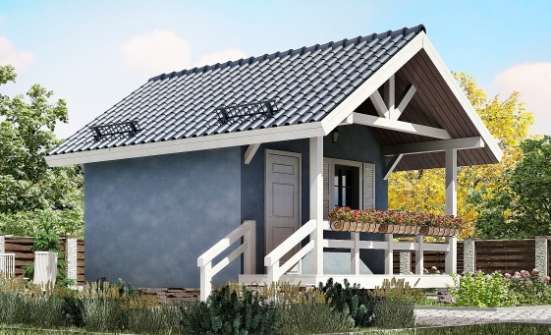 020-001-Л Проект одноэтажного дома, простой коттедж из дерева Невель | Проекты домов от House Expert