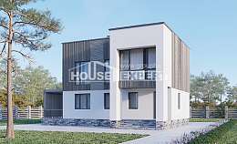 150-017-П Проект двухэтажного дома, бюджетный загородный дом из арболита Псков, House Expert